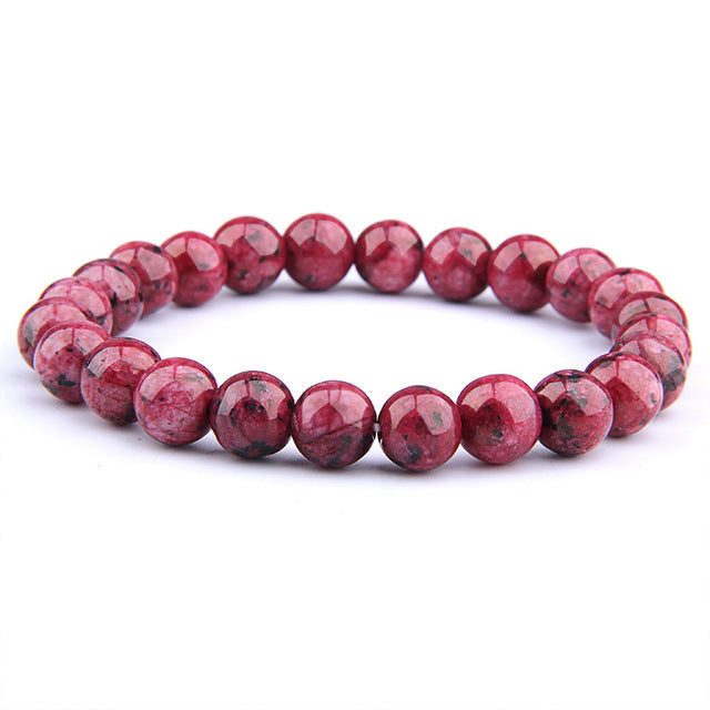 Men's Gorgeous Semi-precious Stones Women's Jewelry Beaded Bracelet