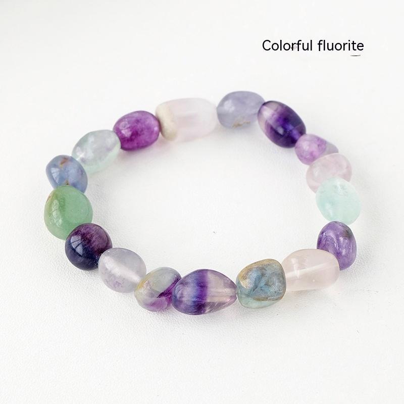 Natural Crystal Stone Rolling Stone Bracelet