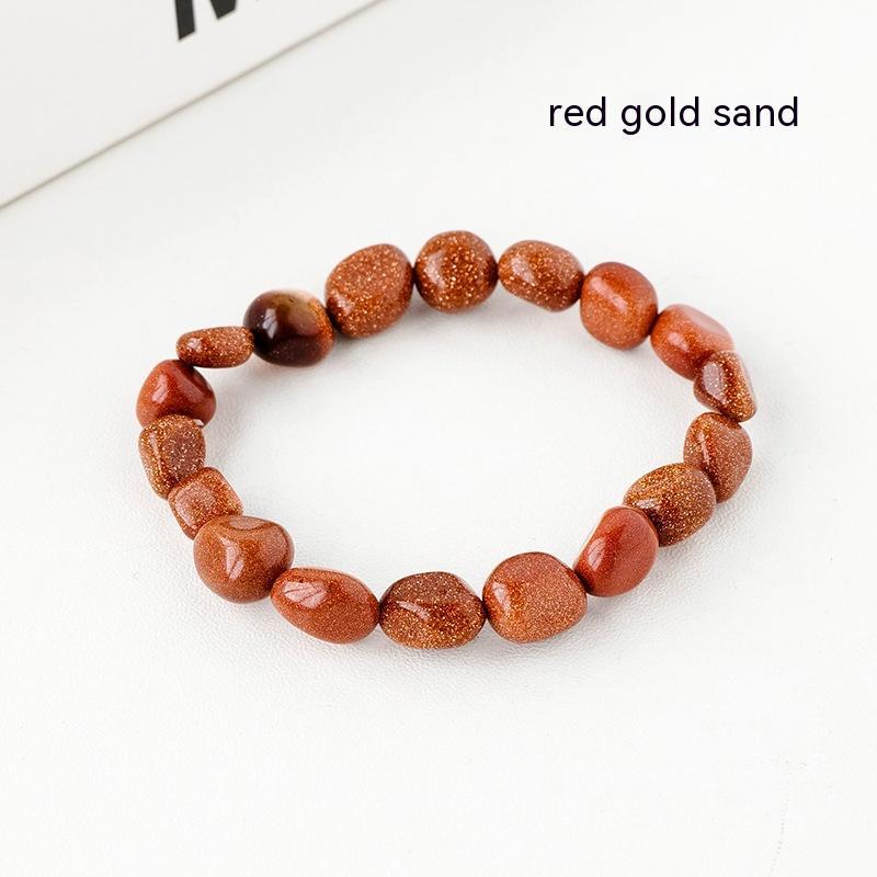 Natural Crystal Stone Rolling Stone Bracelet
