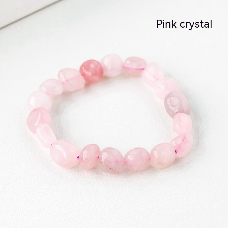 Natural Crystal Stone Rolling Stone Bracelet