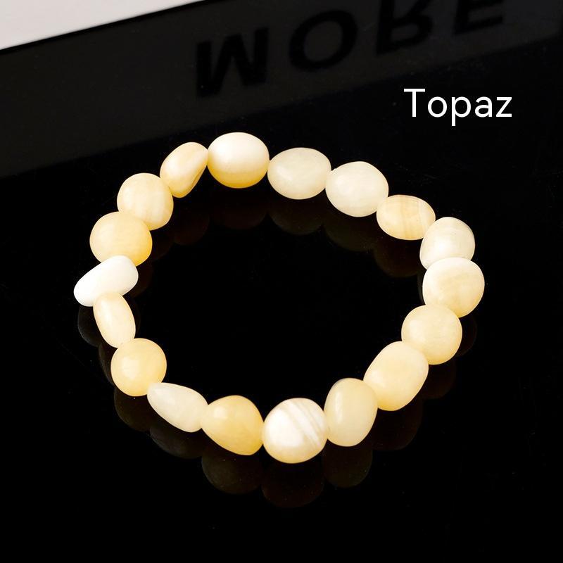 Natural Crystal Stone Rolling Stone Bracelet