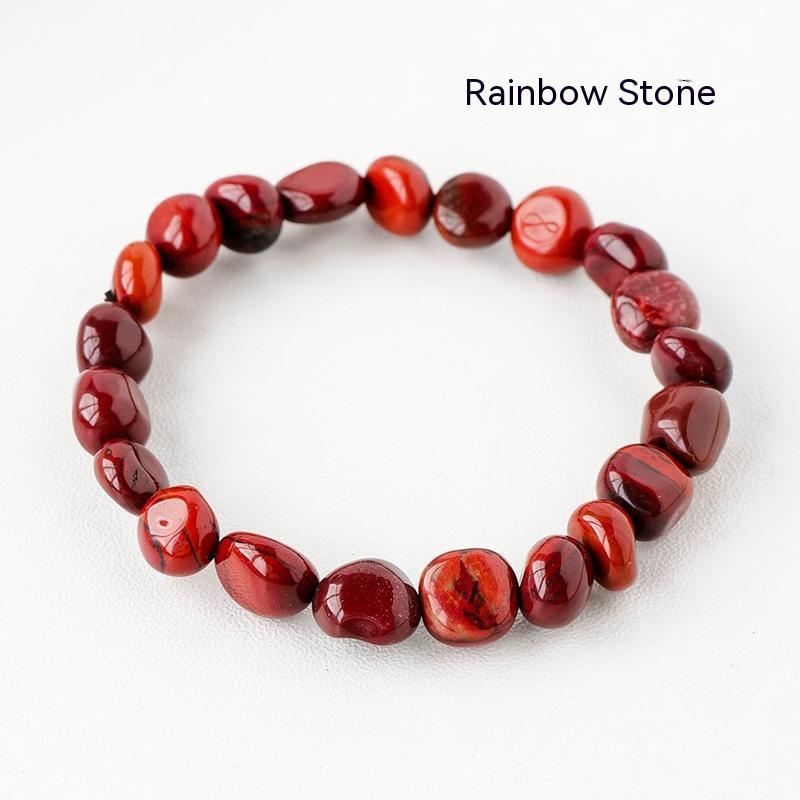 Natural Crystal Stone Rolling Stone Bracelet
