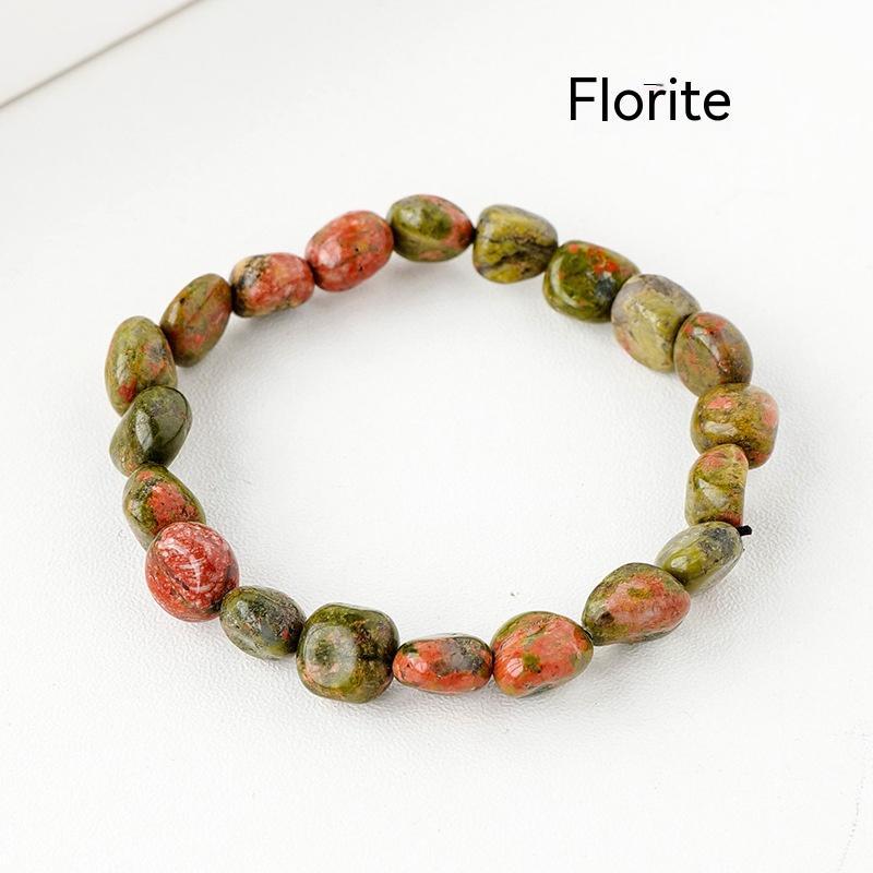 Natural Crystal Stone Rolling Stone Bracelet
