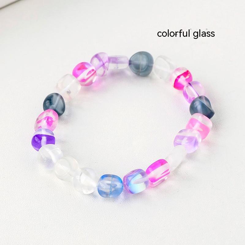 Natural Crystal Stone Rolling Stone Bracelet