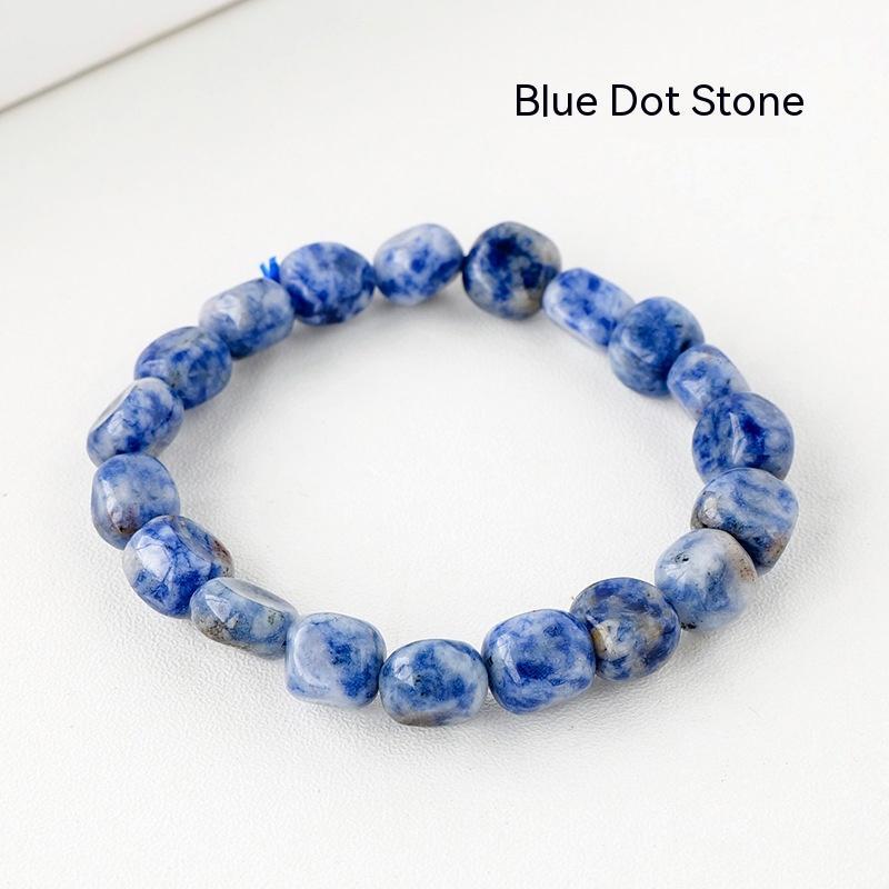 Natural Crystal Stone Rolling Stone Bracelet