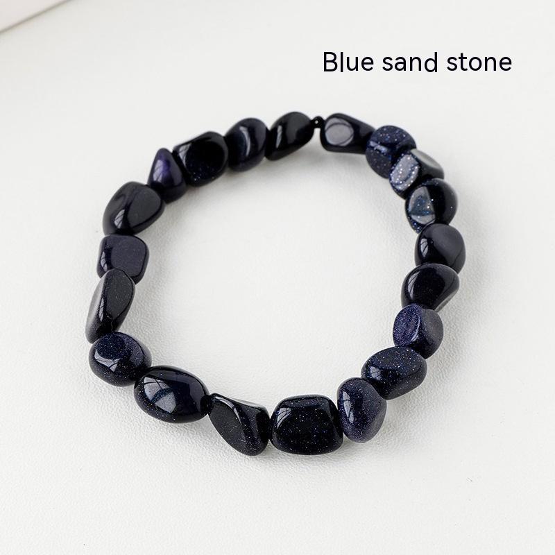 Natural Crystal Stone Rolling Stone Bracelet