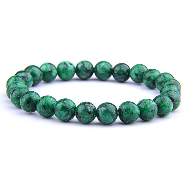 Men's Gorgeous Semi-precious Stones Women's Jewelry Beaded Bracelet