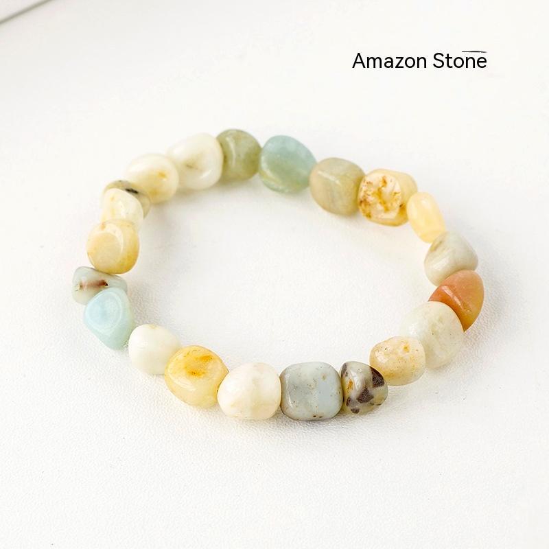 Natural Crystal Stone Rolling Stone Bracelet