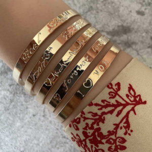 Women's Fashion Plating Heart Bracelet Set
